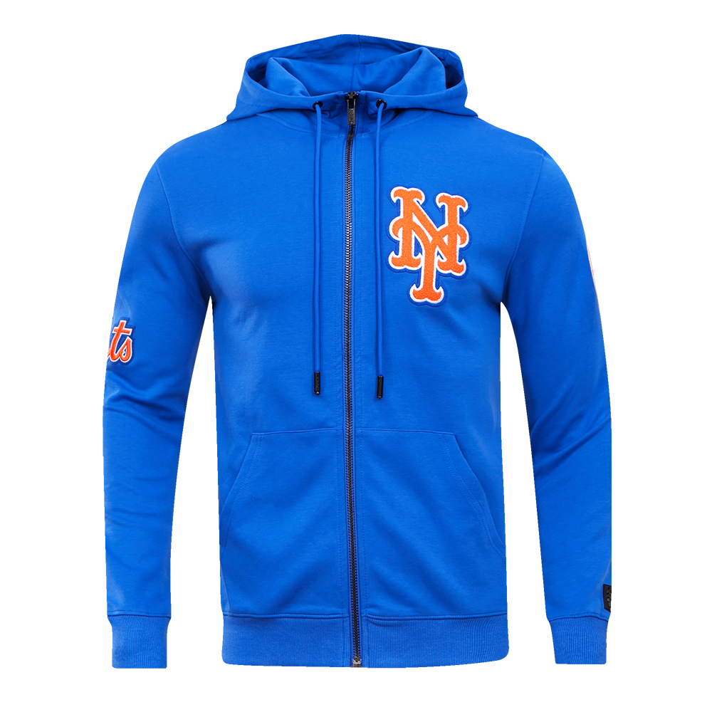 Pro Standard Men's New York Mets Classic Chenille DK Full-Zip Pullover Jacket - Royal Blue - ROYAL BLUE Thumbnail View 1