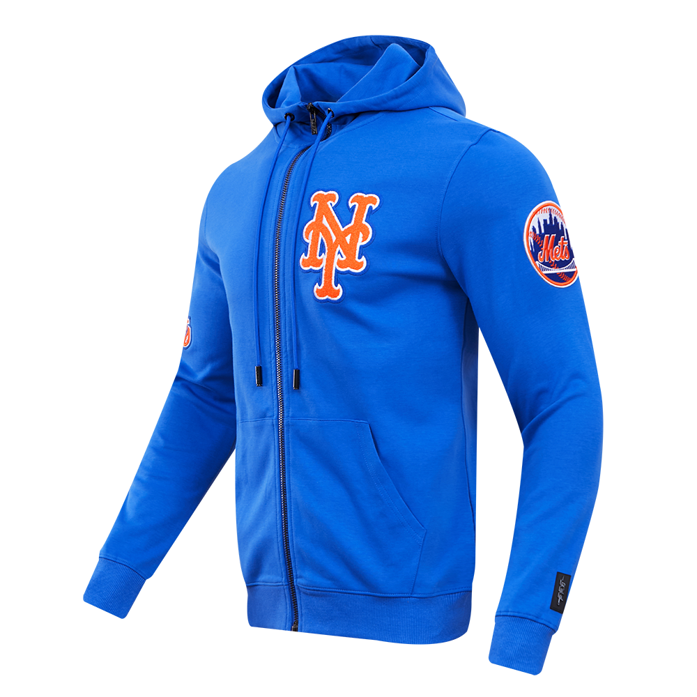 Pro Standard Men's New York Mets Classic Chenille DK Full-Zip Pullover Jacket - Royal Blue - ROYAL BLUE Thumbnail View 3