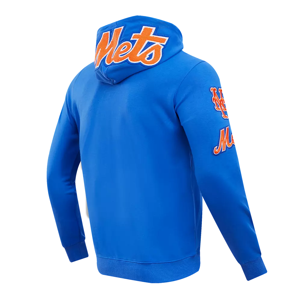 Pro Standard Men's New York Mets Classic Chenille DK Full-Zip Pullover Jacket - Royal Blue - ROYAL BLUE