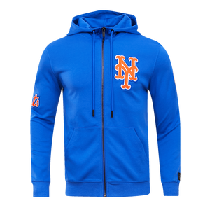 Pro Standard Men's New York Mets Classic Chenille DK Full-Zip Pullover Jacket -Royal Blue
