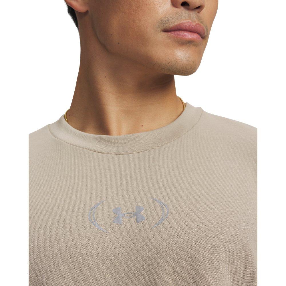 Under Armour Men's Unstoppable+ Heavyweight Short Sleeve Shirt-Khaki - KHAKI Thumbnail View 3