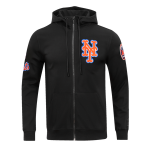 Pro Standard Men's New York Mets Classic Chenille DK Full-Zip Pullover Jacket -Black