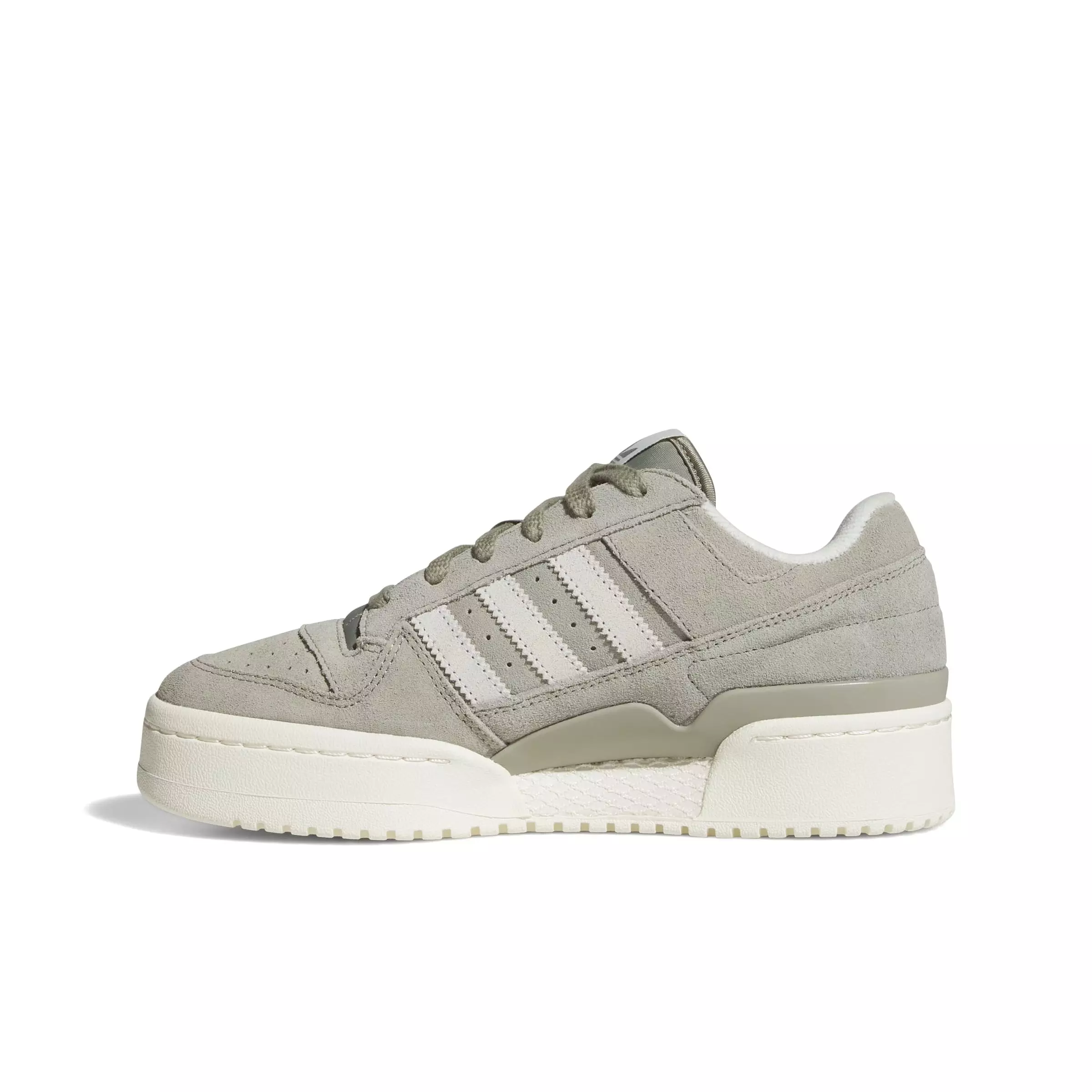 adidas Forum Bold Stripes "Silver Pebble/Off White/Off White" Women's Shoe - SILVER/OFF WHITE/OFF WHITE