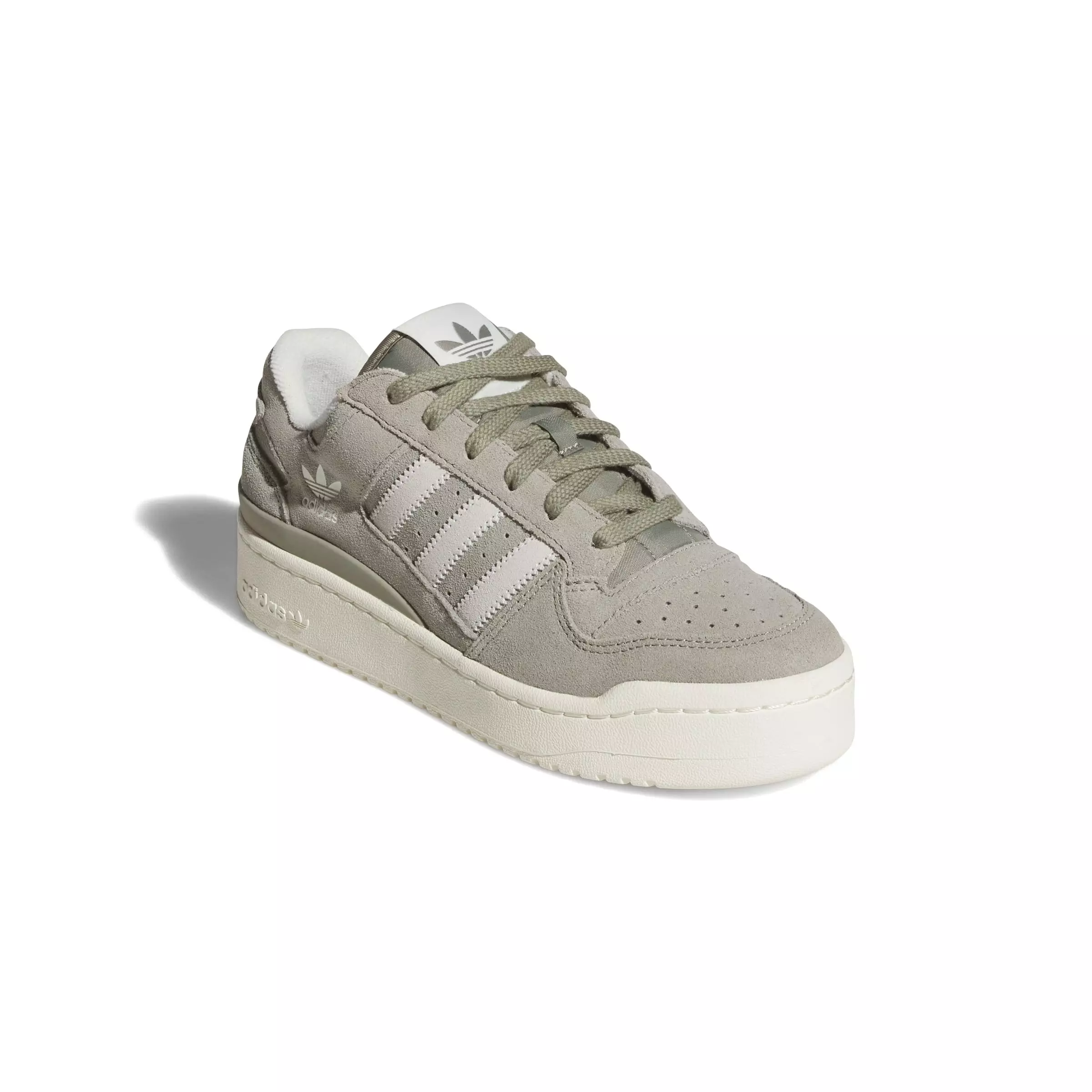 adidas Forum Bold Stripes "Silver Pebble/Off White/Off White" Women's Shoe - SILVER/OFF WHITE/OFF WHITE