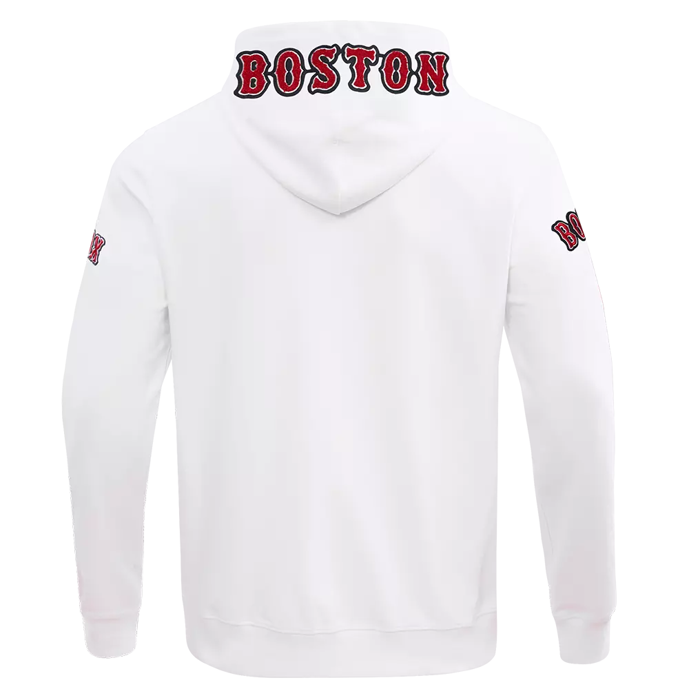 Pro Standard Men's Boston Red Sox Classic Chenille DK Full-Zip Pullover Jacket -White - WHITE