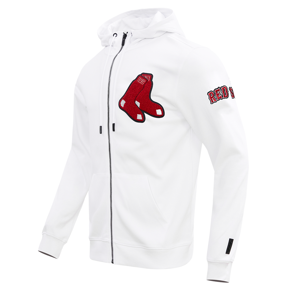 Pro Standard Men's Boston Red Sox Classic Chenille DK Full-Zip Pullover Jacket -White - WHITE Thumbnail View 3