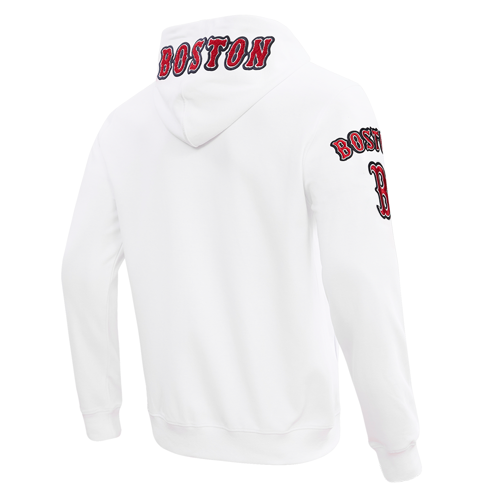 Pro Standard Men's Boston Red Sox Classic Chenille DK Full-Zip Pullover Jacket -White - WHITE Thumbnail View 4