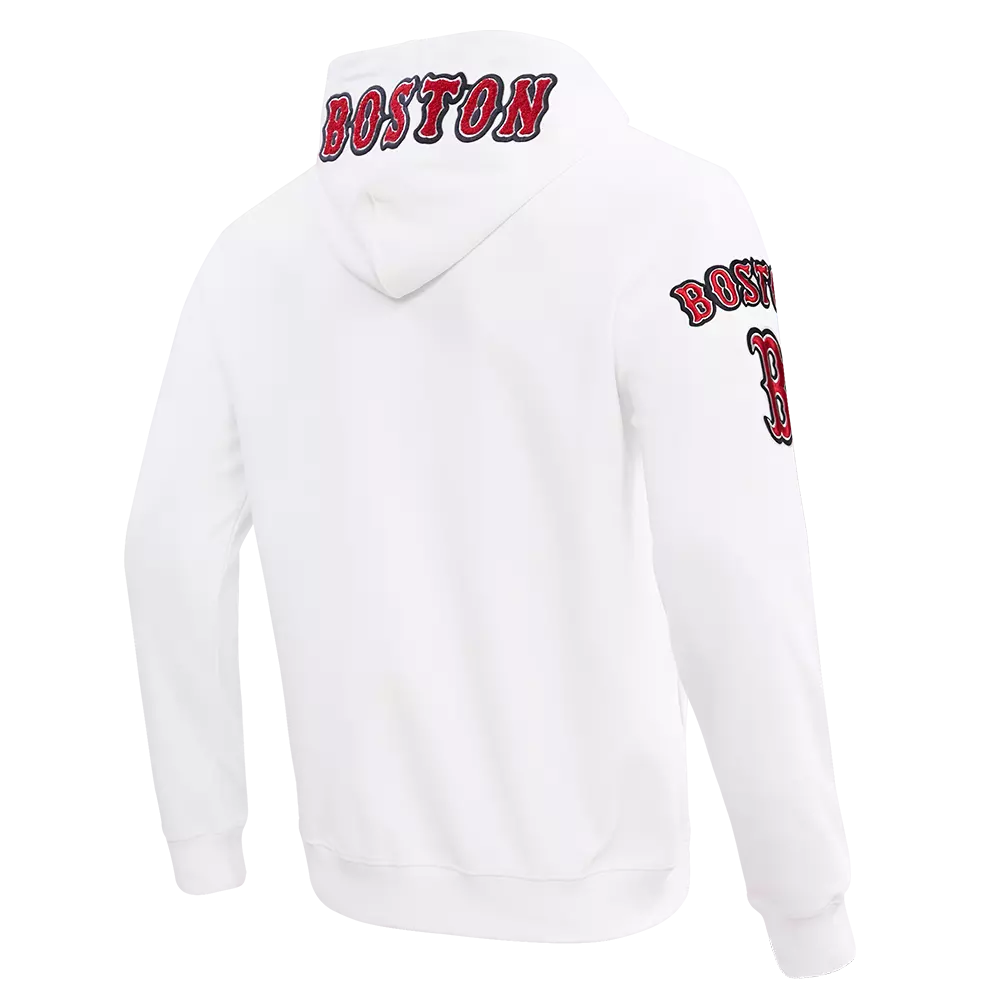 Pro Standard Men's Boston Red Sox Classic Chenille DK Full-Zip Pullover Jacket -White - WHITE