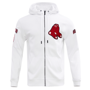 Pro Standard Men's Boston Red Sox Classic Chenille DK Full-Zip Pullover Jacket -White