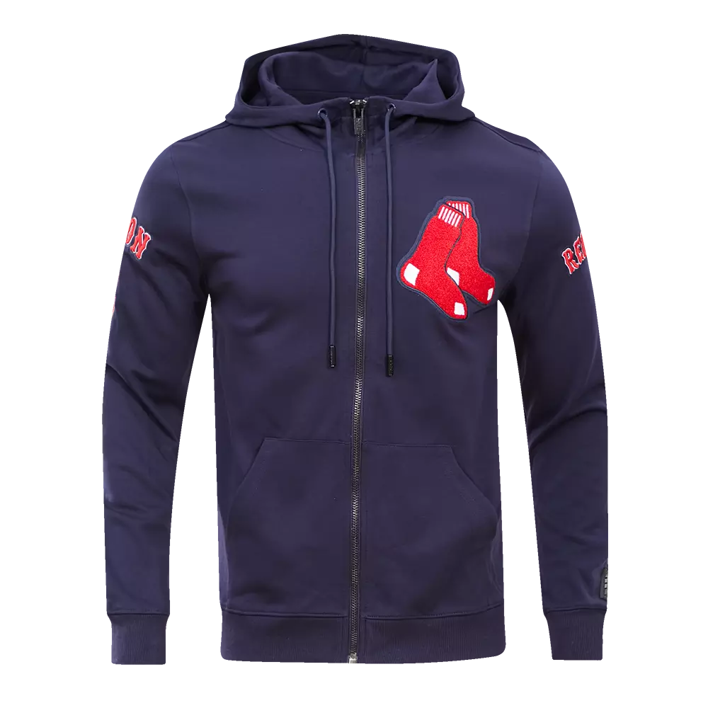 Pro Standard Men's Boston Red Sox Classic Chenille DK Full-Zip Pullover Jacket -Navy - NAVY