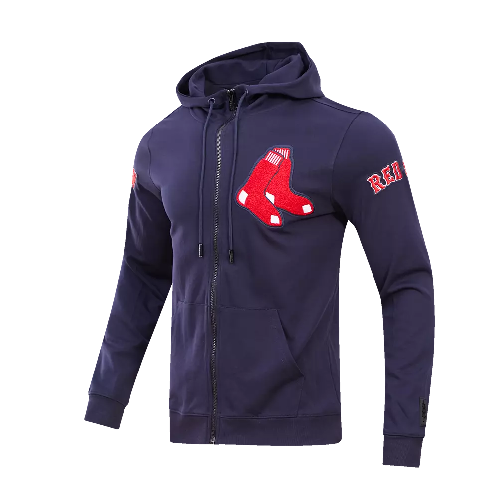 Pro Standard Men's Boston Red Sox Classic Chenille DK Full-Zip Pullover Jacket -Navy - NAVY
