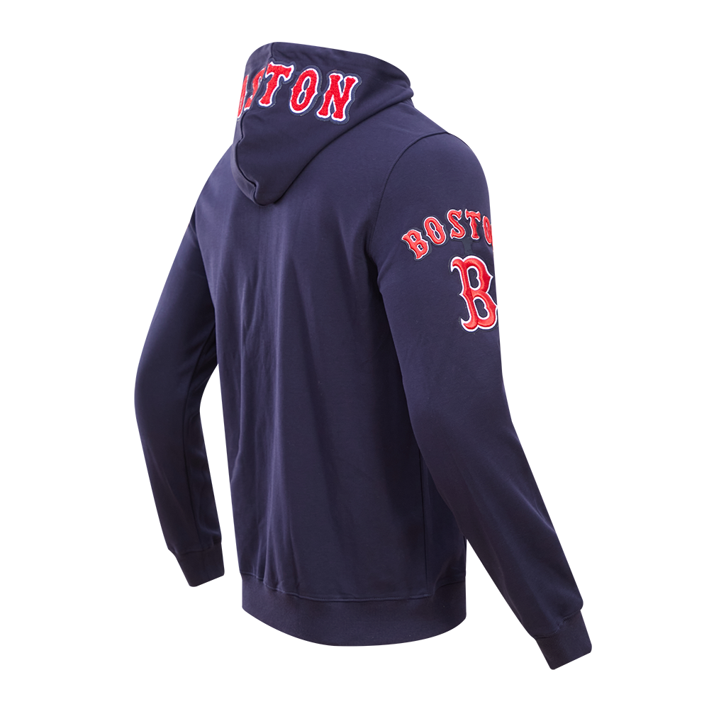 Pro Standard Men's Boston Red Sox Classic Chenille DK Full-Zip Pullover Jacket -Navy - NAVY Thumbnail View 4