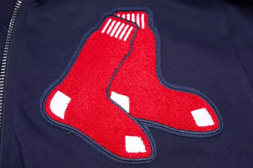 Pro Standard Men's Boston Red Sox Classic Chenille DK Full-Zip Pullover Jacket -Navy - NAVY