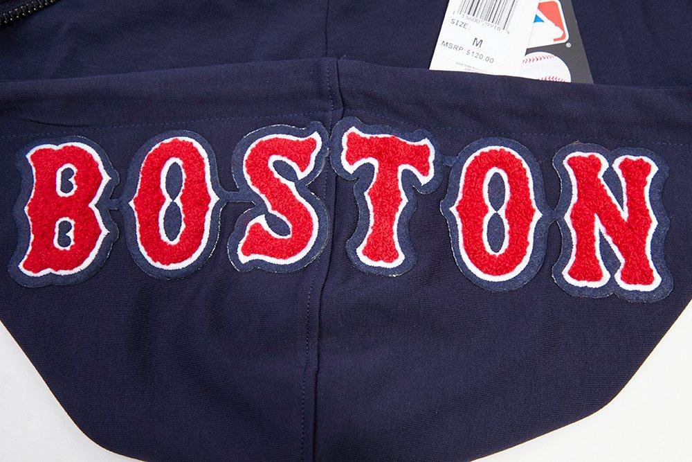 Pro Standard Men's Boston Red Sox Classic Chenille DK Full-Zip Pullover Jacket -Navy - NAVY Thumbnail View 8