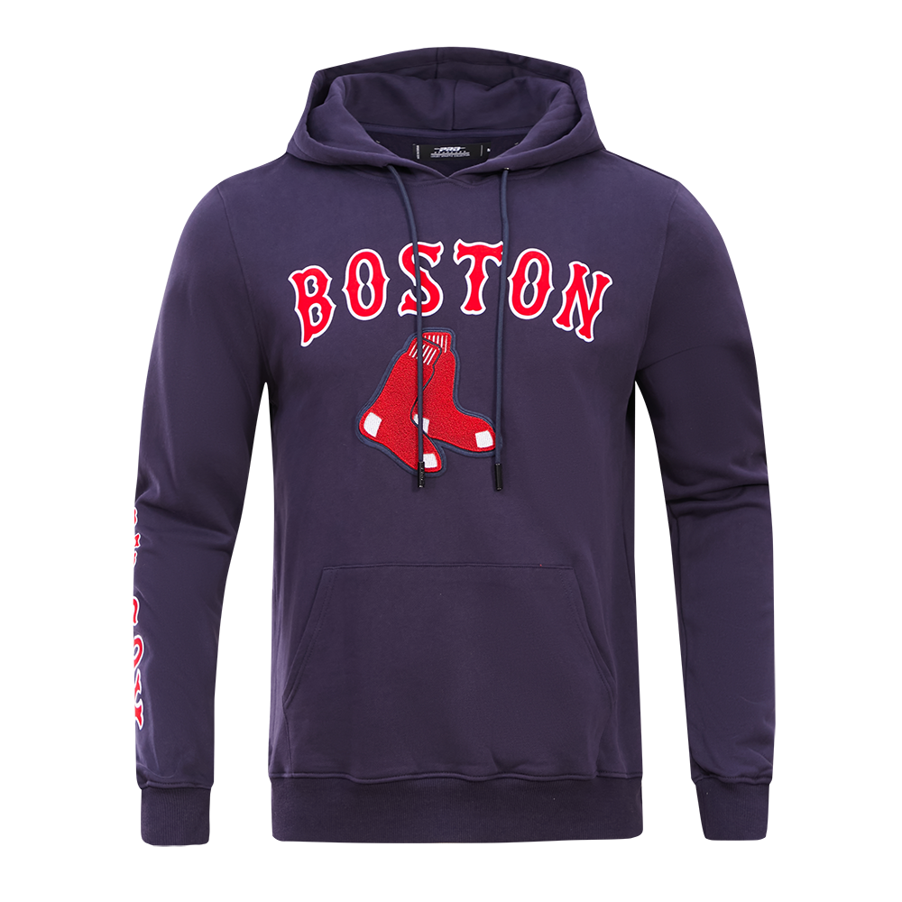 Pro Standard Men's Boston Red Sox Classic Fleece PO Hoodie -Navy - NAVY Thumbnail View 1