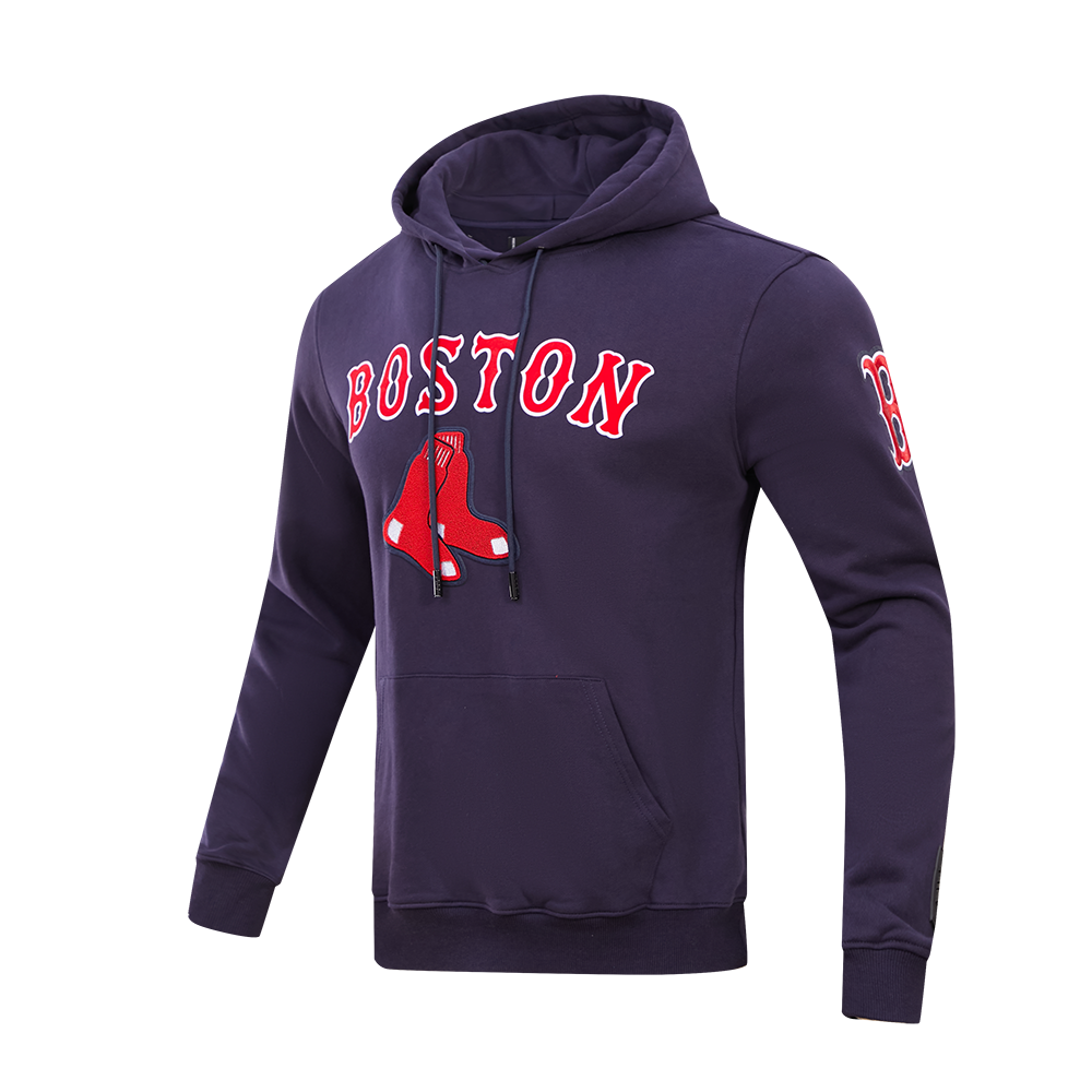 Pro Standard Men's Boston Red Sox Classic Fleece PO Hoodie -Navy - NAVY Thumbnail View 3