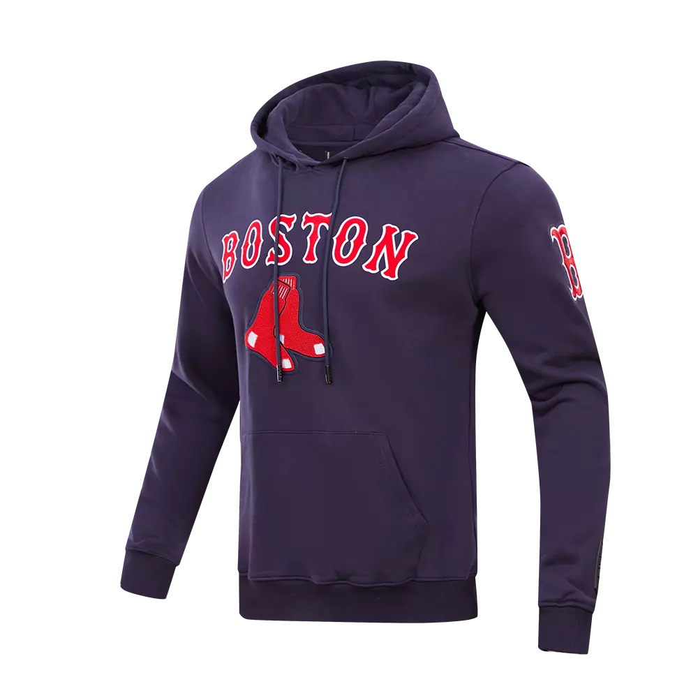 Pro Standard Men's Boston Red Sox Classic Fleece PO Hoodie -Navy - NAVY