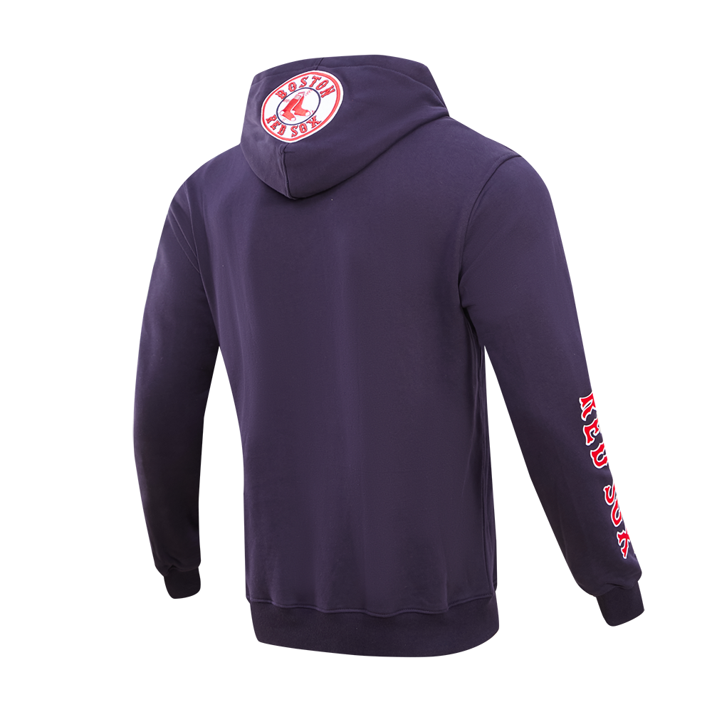 Pro Standard Men's Boston Red Sox Classic Fleece PO Hoodie -Navy - NAVY Thumbnail View 4
