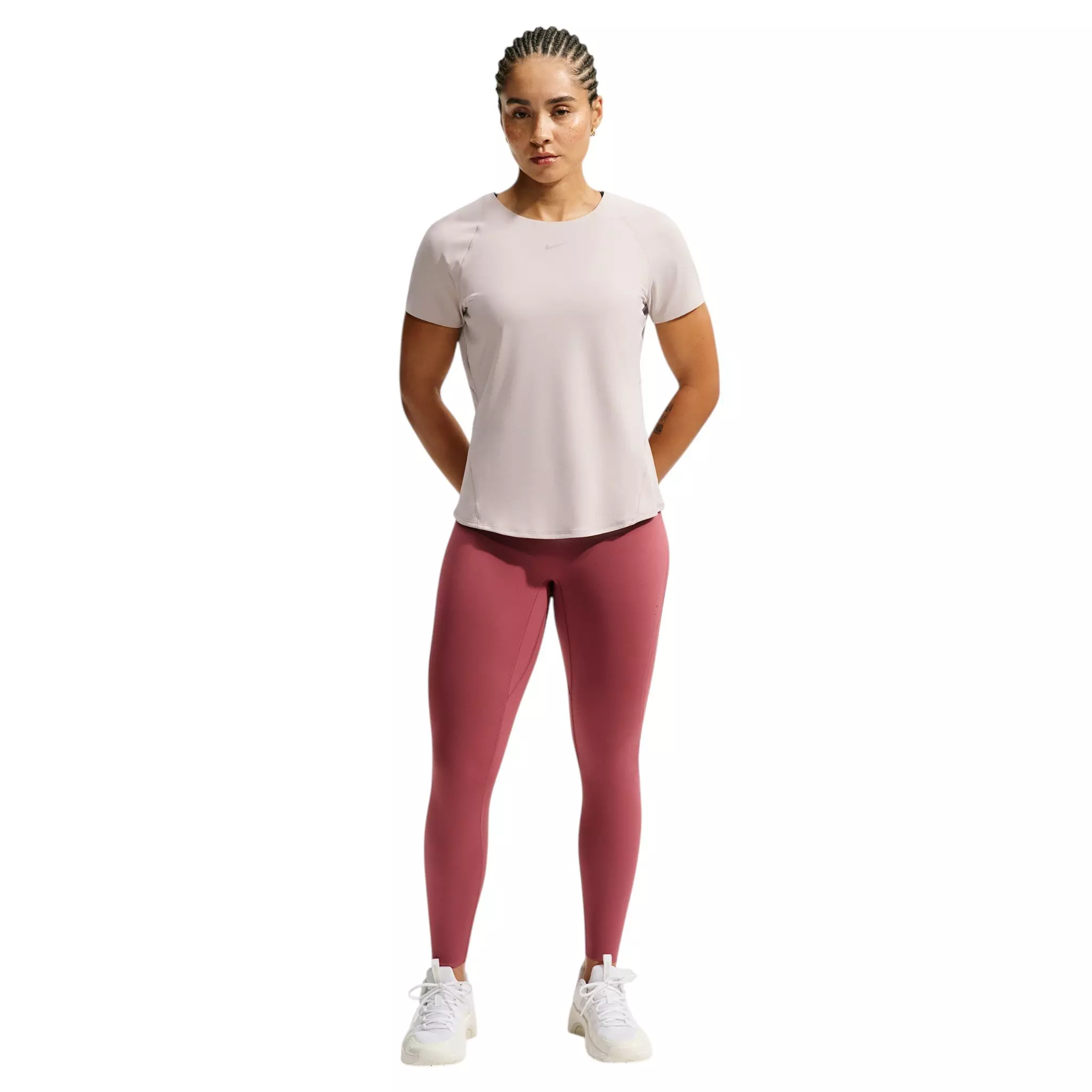 Nike Women's Universa Dri-FIT Short Sleeve Top - Cream - CREAM