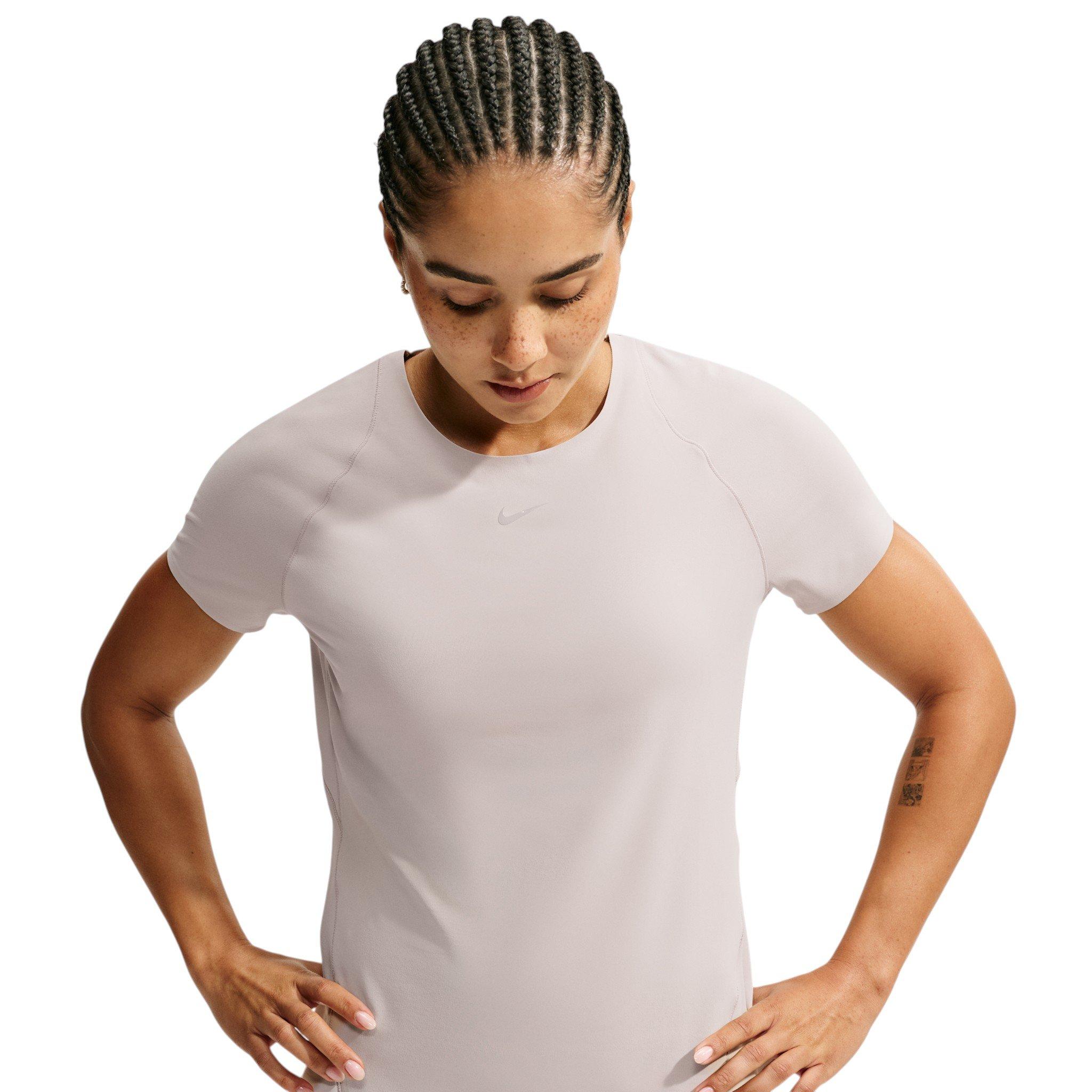 Nike Women's Universa Dri-FIT Short Sleeve Top - Cream - CREAM