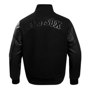 Pro Standard Men's Boston Red Sox Triple Black Wool Varsity Jacket