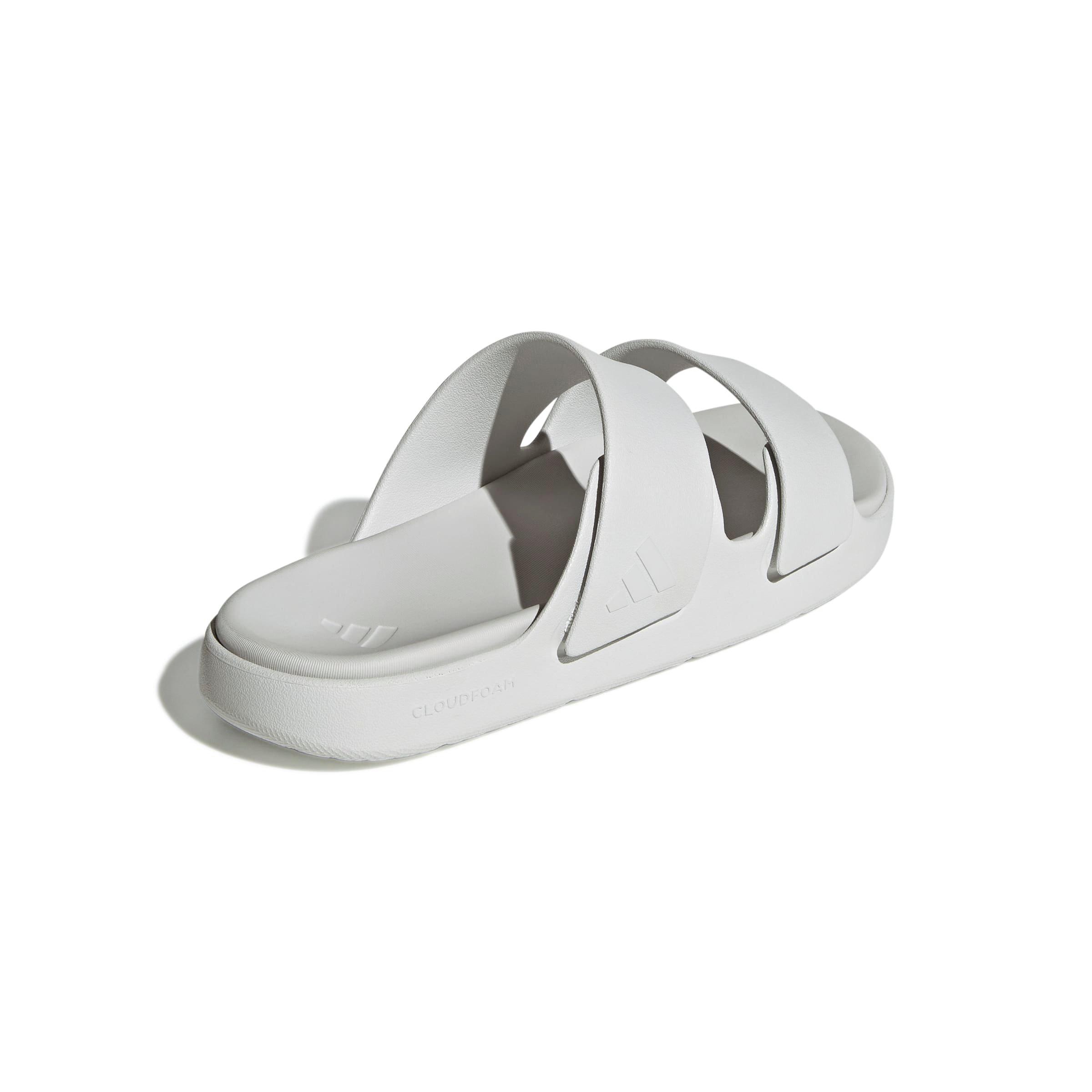 adidas ZNSORY "Crystal White/Crystal White/Dash Grey" Men's Sandal - WHITE/WHITE/GREY Thumbnail View 4