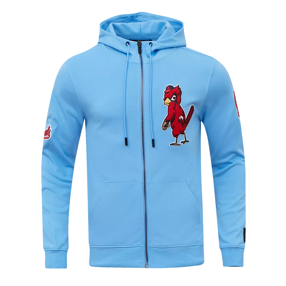 Pro Standard Men's St. Louis Cardinals Classic Chenille DK Full-Zip Pullover Jacket - Blue - BLUE
