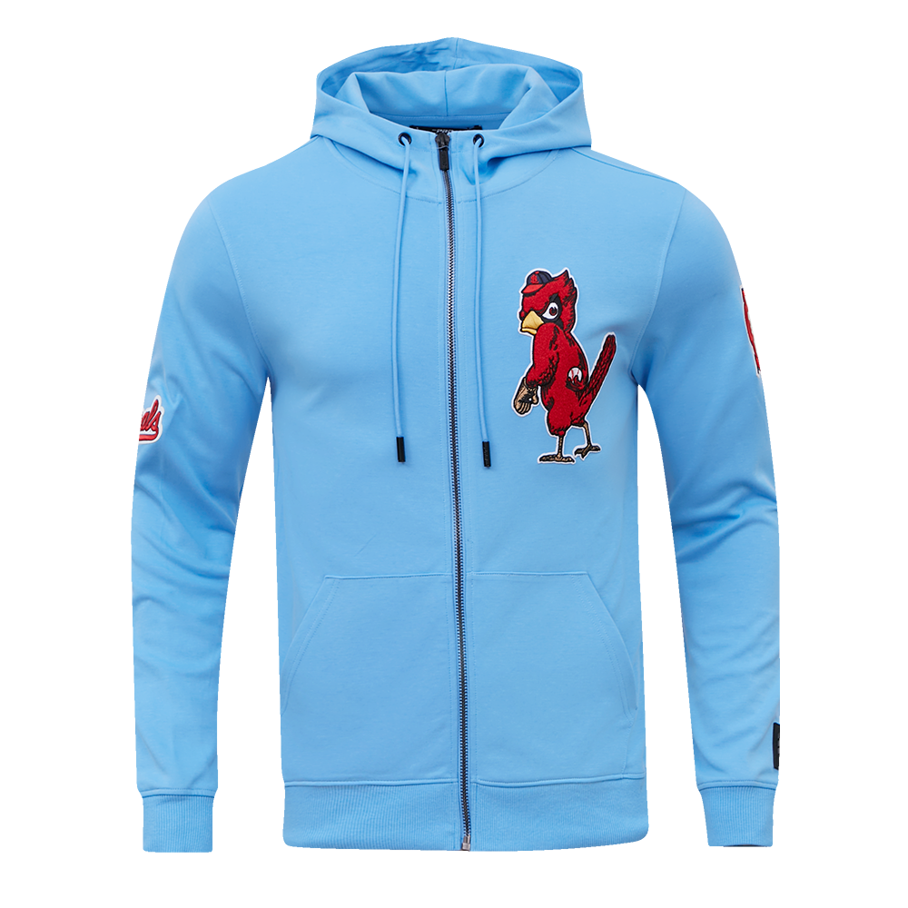 Pro Standard Men's St. Louis Cardinals Classic Chenille DK Full-Zip Pullover Jacket -Blue - BLUE Thumbnail View 1