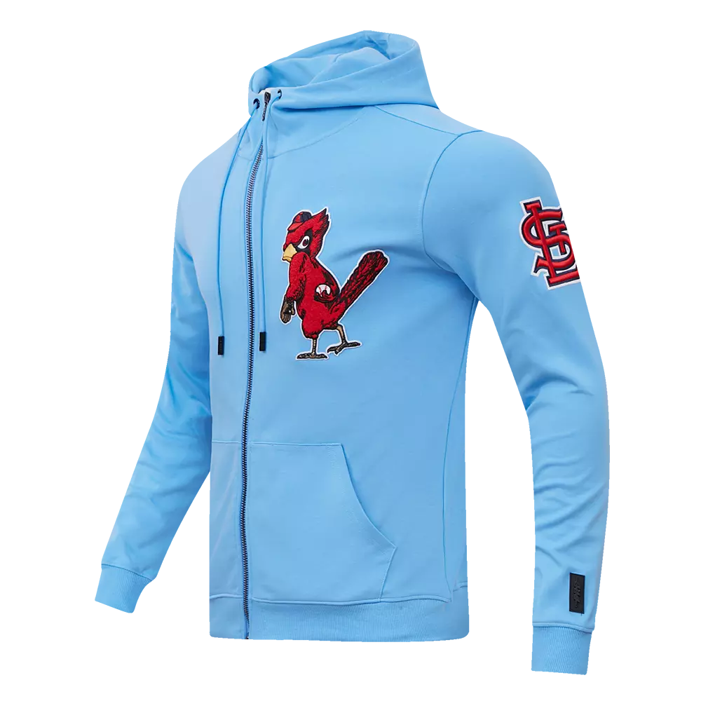 Pro Standard Men's St. Louis Cardinals Classic Chenille DK Full-Zip Pullover Jacket - Blue - BLUE