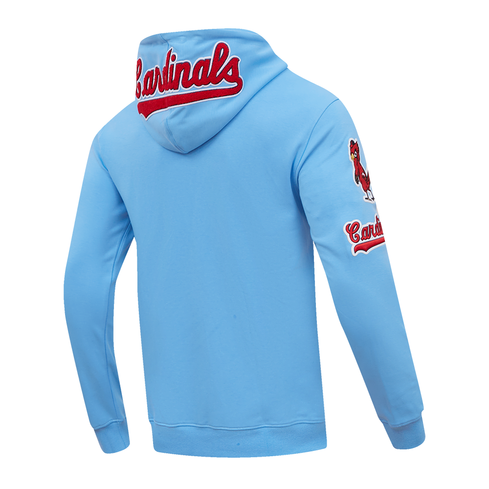 Pro Standard Men's St. Louis Cardinals Classic Chenille DK Full-Zip Pullover Jacket - Blue - BLUE Thumbnail View 4