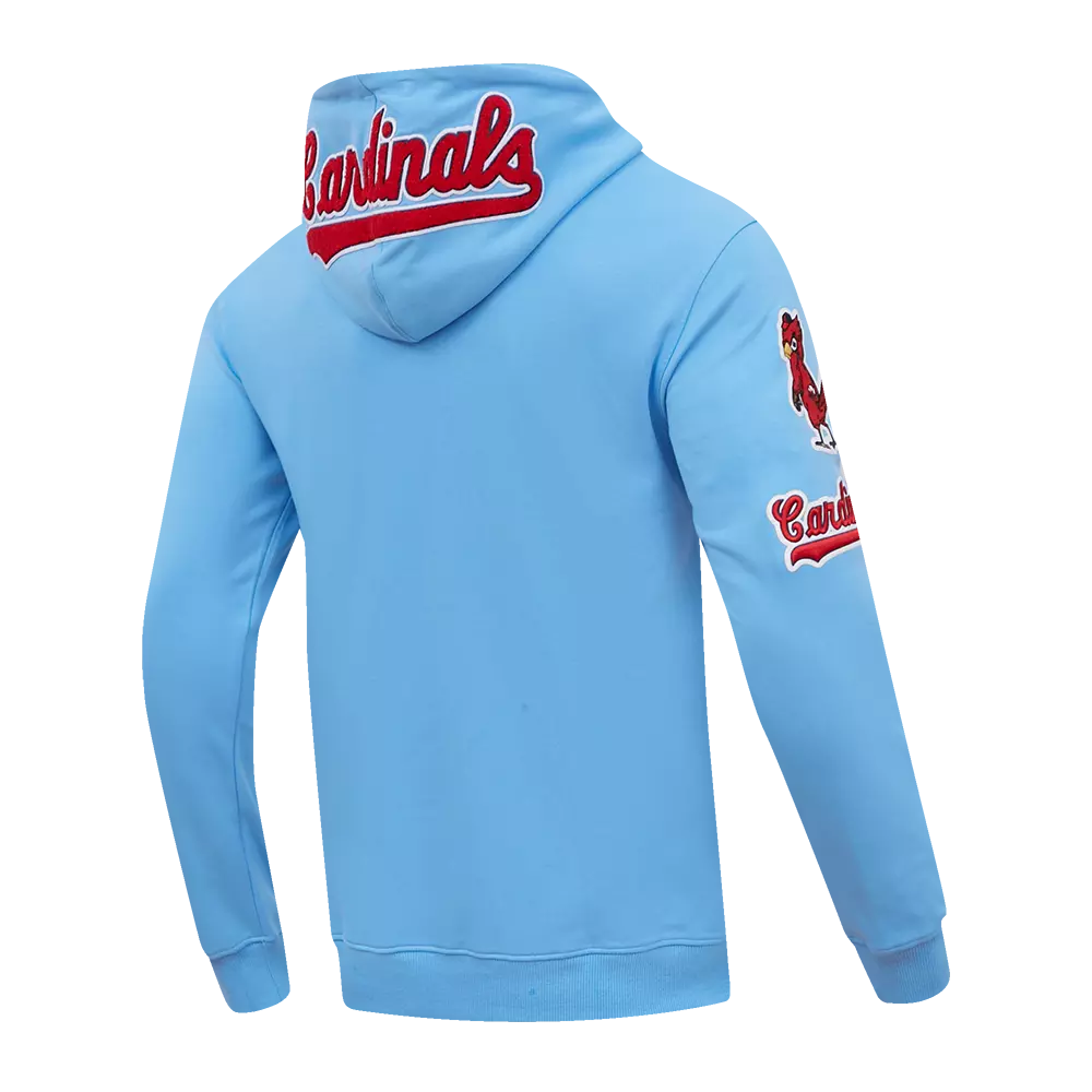 Pro Standard Men's St. Louis Cardinals Classic Chenille DK Full-Zip Pullover Jacket -Blue - BLUE