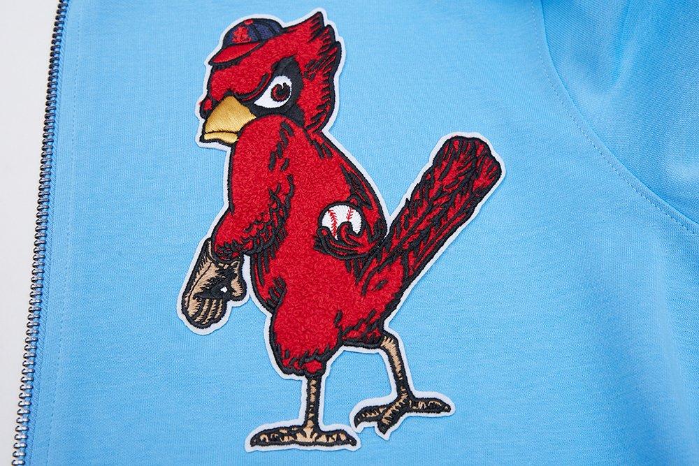 Pro Standard Men's St. Louis Cardinals Classic Chenille DK Full-Zip Pullover Jacket -Blue - BLUE Thumbnail View 5