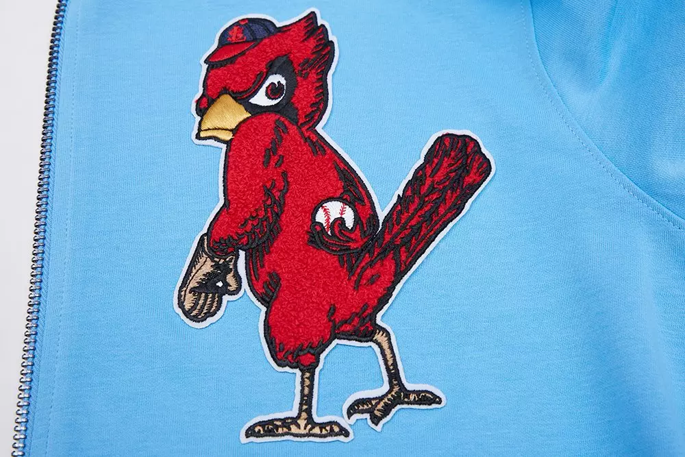 Pro Standard Men's St. Louis Cardinals Classic Chenille DK Full-Zip Pullover Jacket -Blue - BLUE