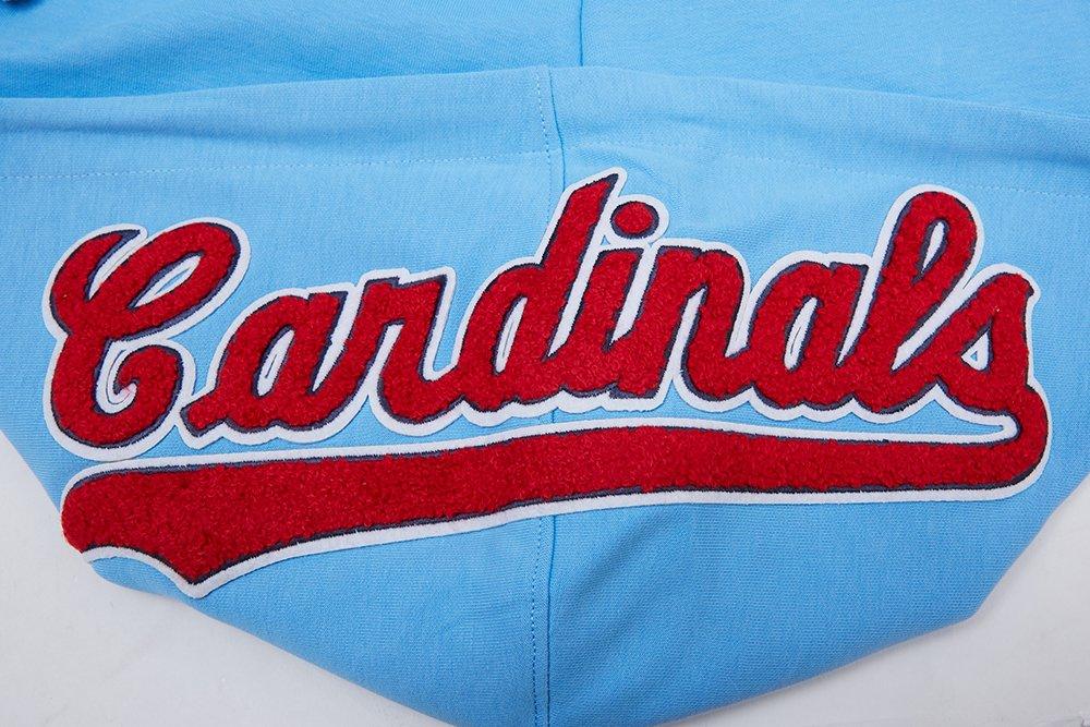Pro Standard Men's St. Louis Cardinals Classic Chenille DK Full-Zip Pullover Jacket -Blue - BLUE Thumbnail View 7