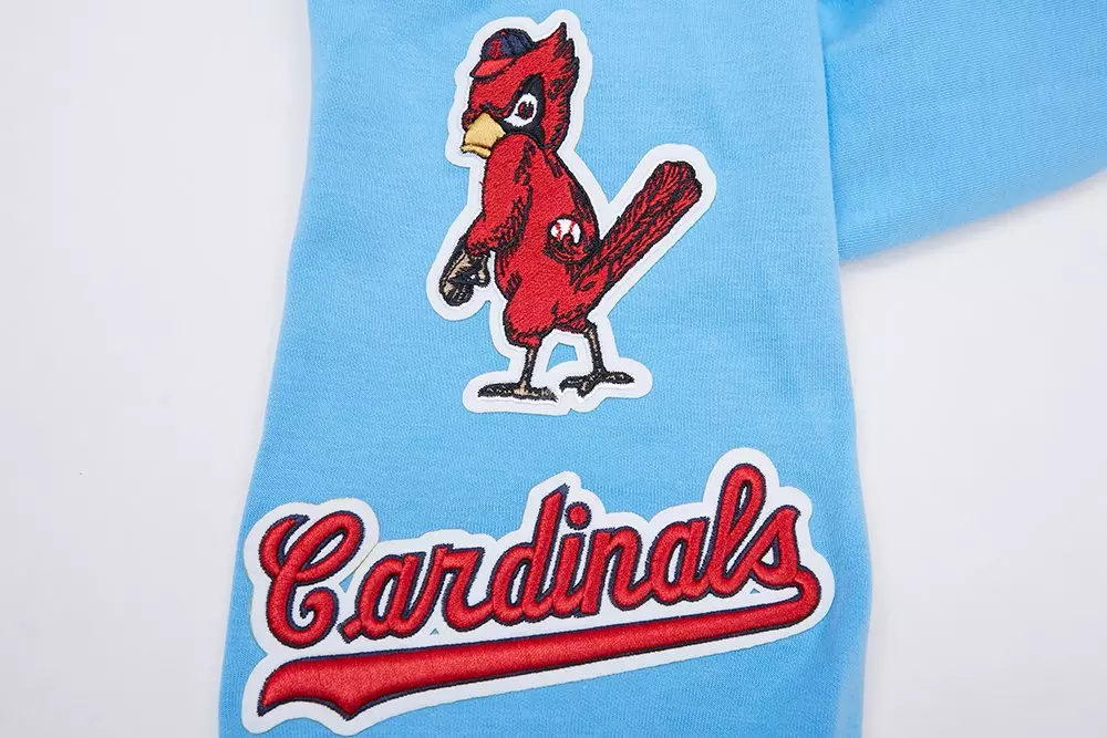 Pro Standard Men's St. Louis Cardinals Classic Chenille DK Full-Zip Pullover Jacket -Blue - BLUE