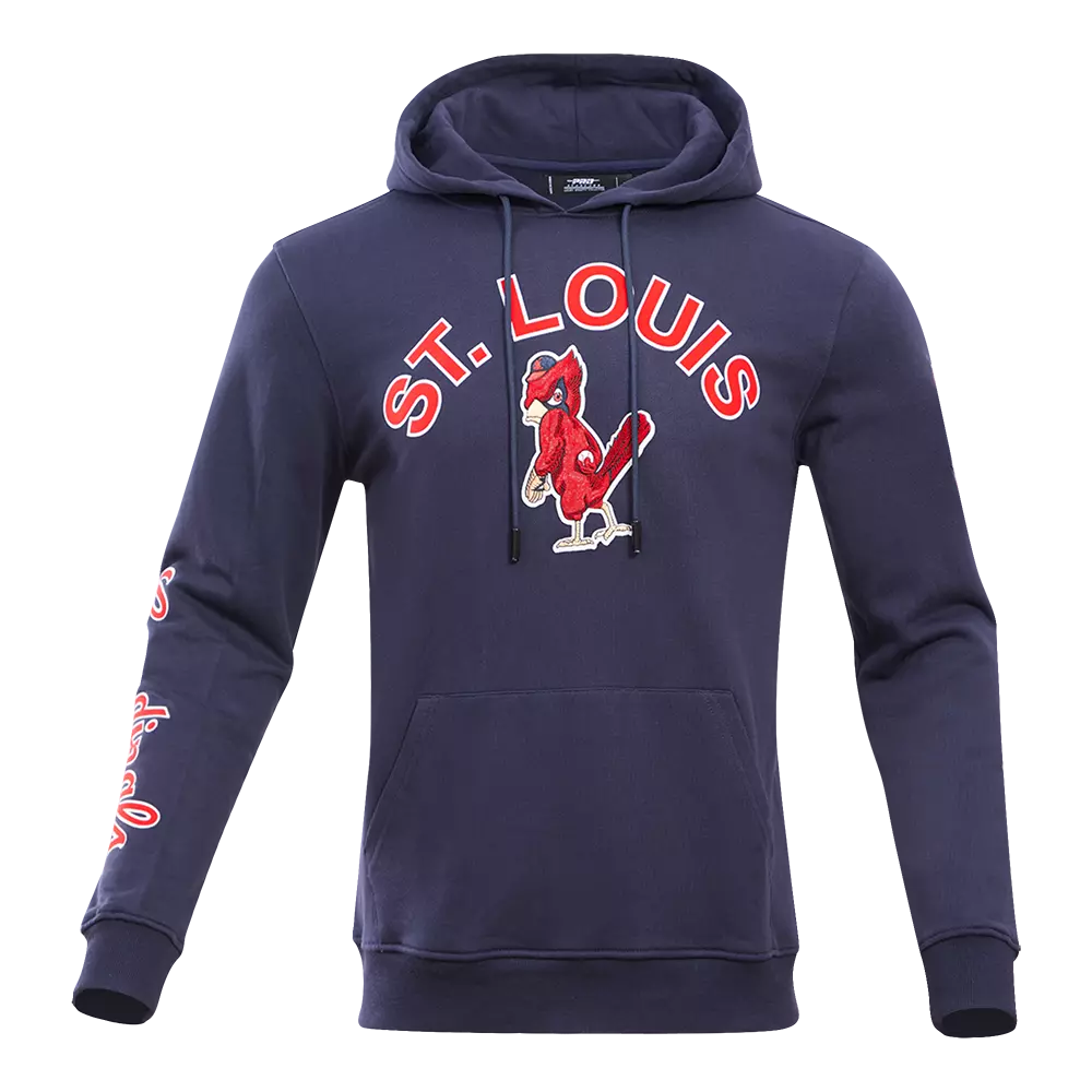 Pro Standard Men's St. Louis Cardinals Classic Fleece PO Hoodie - Navy - NAVY