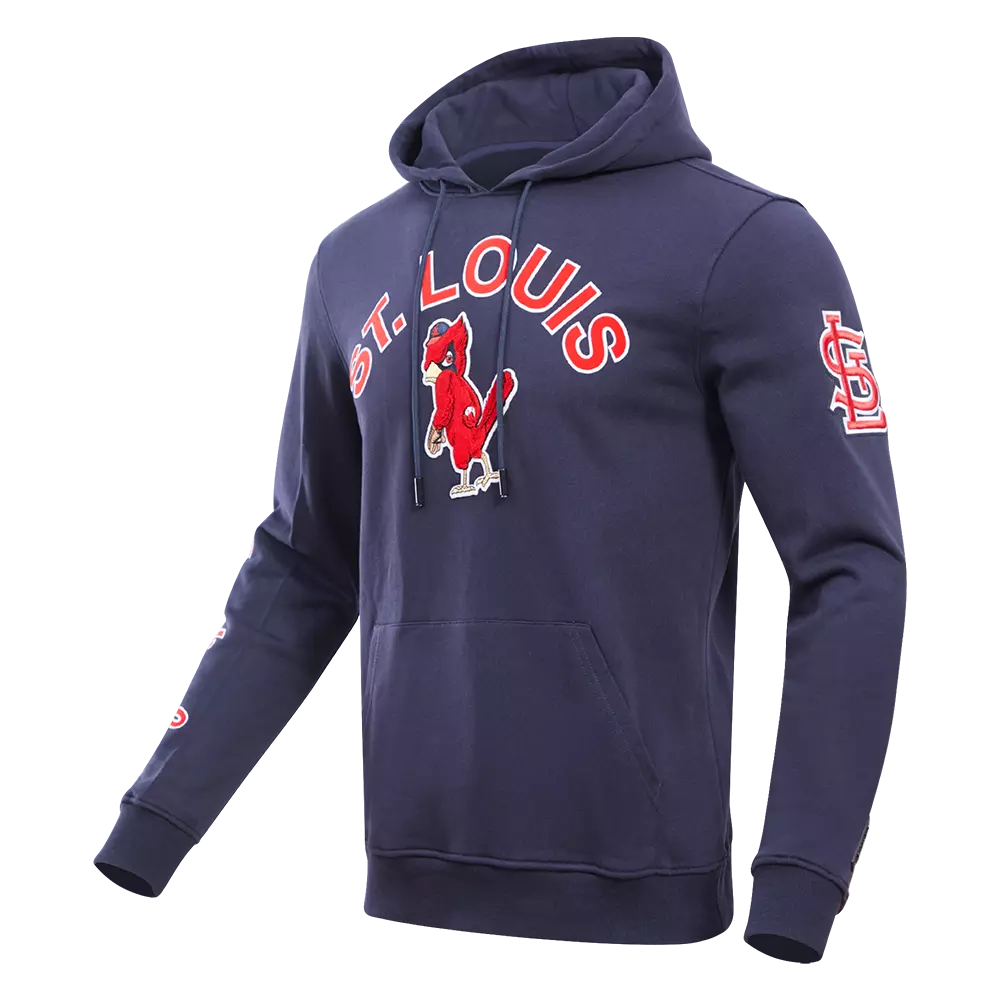 Pro Standard Men's St. Louis Cardinals Classic Fleece PO Hoodie - Navy - NAVY