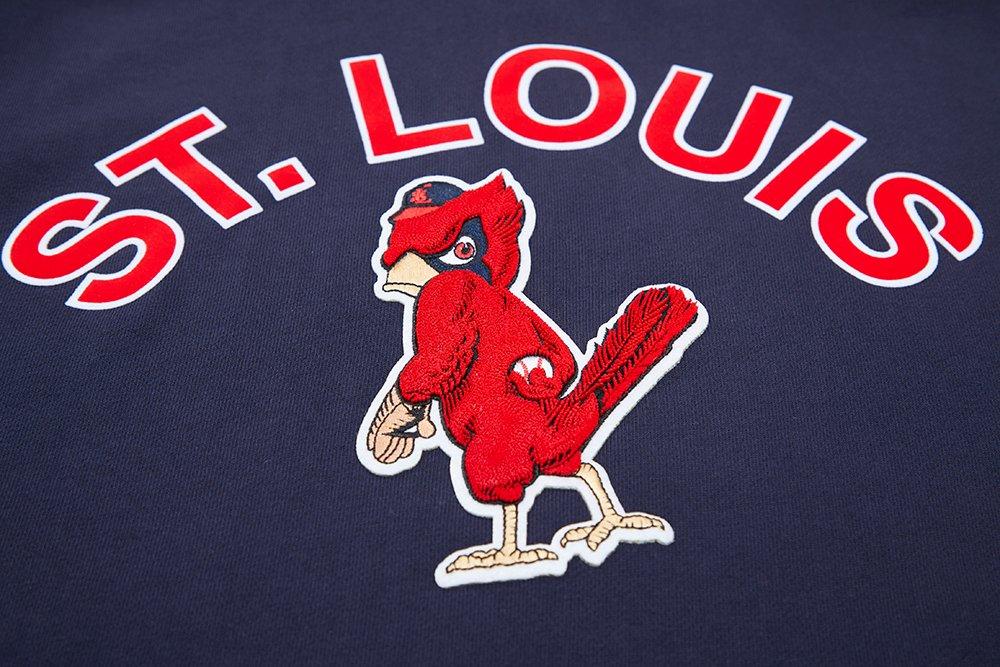 Pro Standard Men's St. Louis Cardinals Classic Fleece PO Hoodie - Navy - NAVY Thumbnail View 5