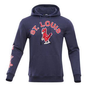 Pro Standard Men's St. Louis Cardinals Classic Fleece PO Hoodie -Navy