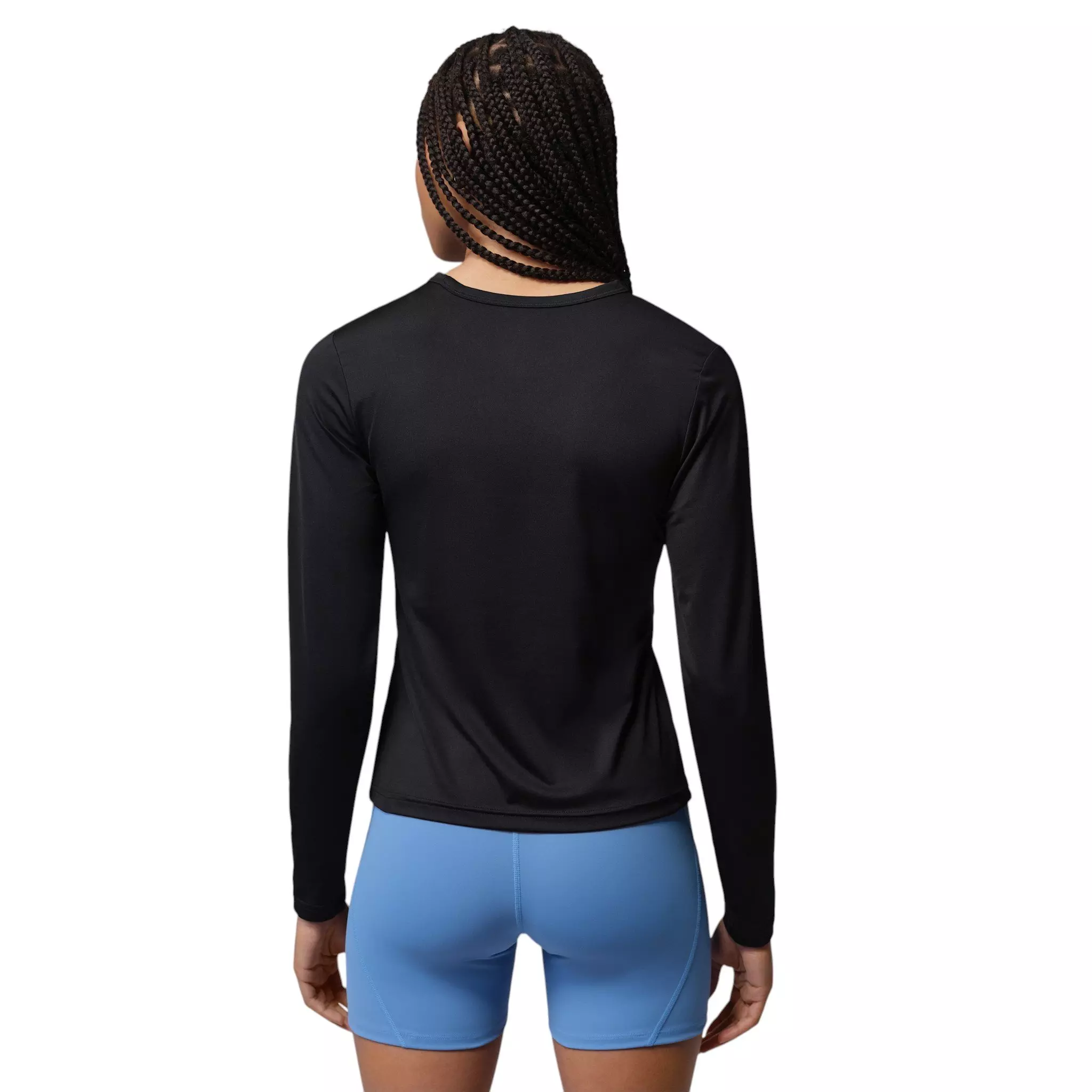 Jordan Women's Sport Essentials Dri-FIT Lightweight Long Sleeve Top - Black/White - BLACK/WHITE