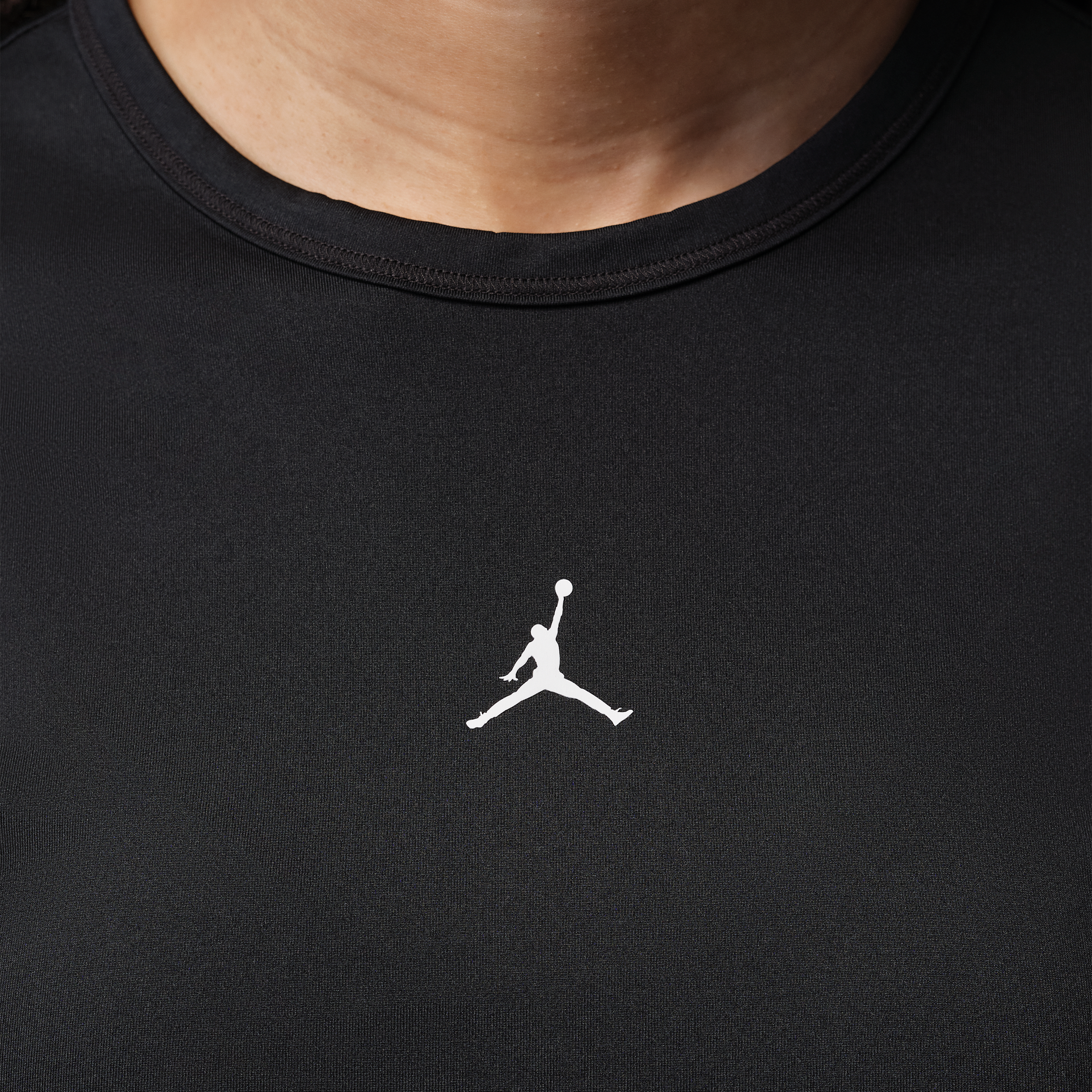 Jordan Women's Sport Essentials Dri-FIT Lightweight Long Sleeve Top - Black/White - BLACK/WHITE