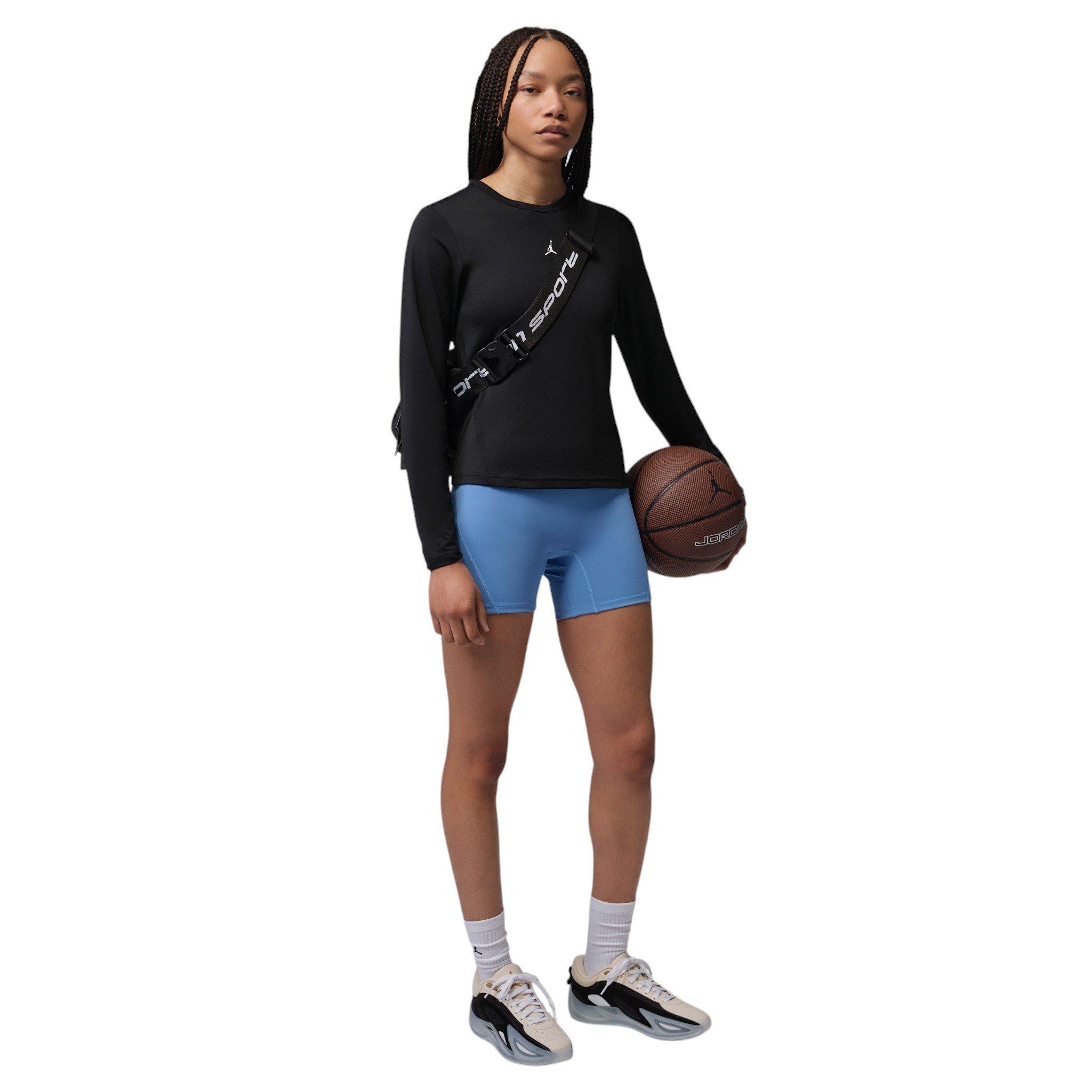 Jordan Women's Sport Essentials Dri-FIT Lightweight Long Sleeve Top - Black/White - BLACK/WHITE