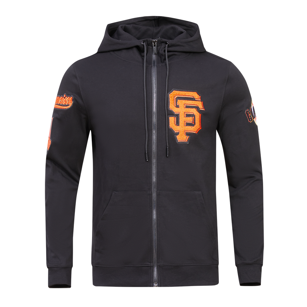 Pro Standard Men's San Francisco Giants Classic Chenille DK Full-Zip Pullover Jacket -Black - BLACK Thumbnail View 1