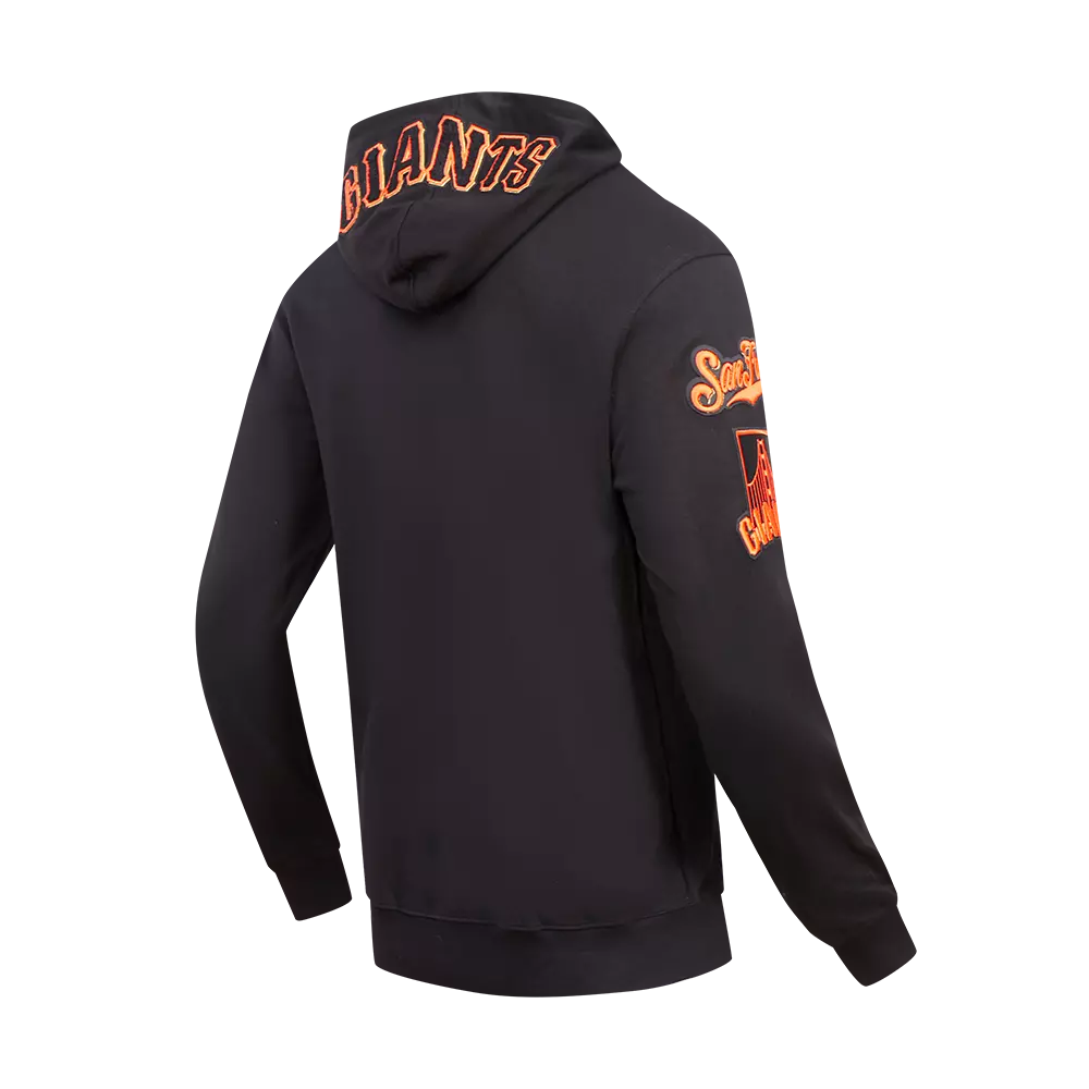 Pro Standard Men's San Francisco Giants Classic Chenille DK Full-Zip Pullover Jacket - Black - BLACK