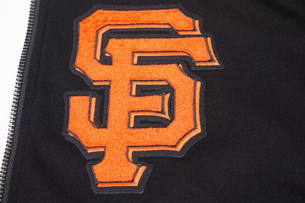 Pro Standard Men's San Francisco Giants Classic Chenille DK Full-Zip Pullover Jacket -Black - BLACK