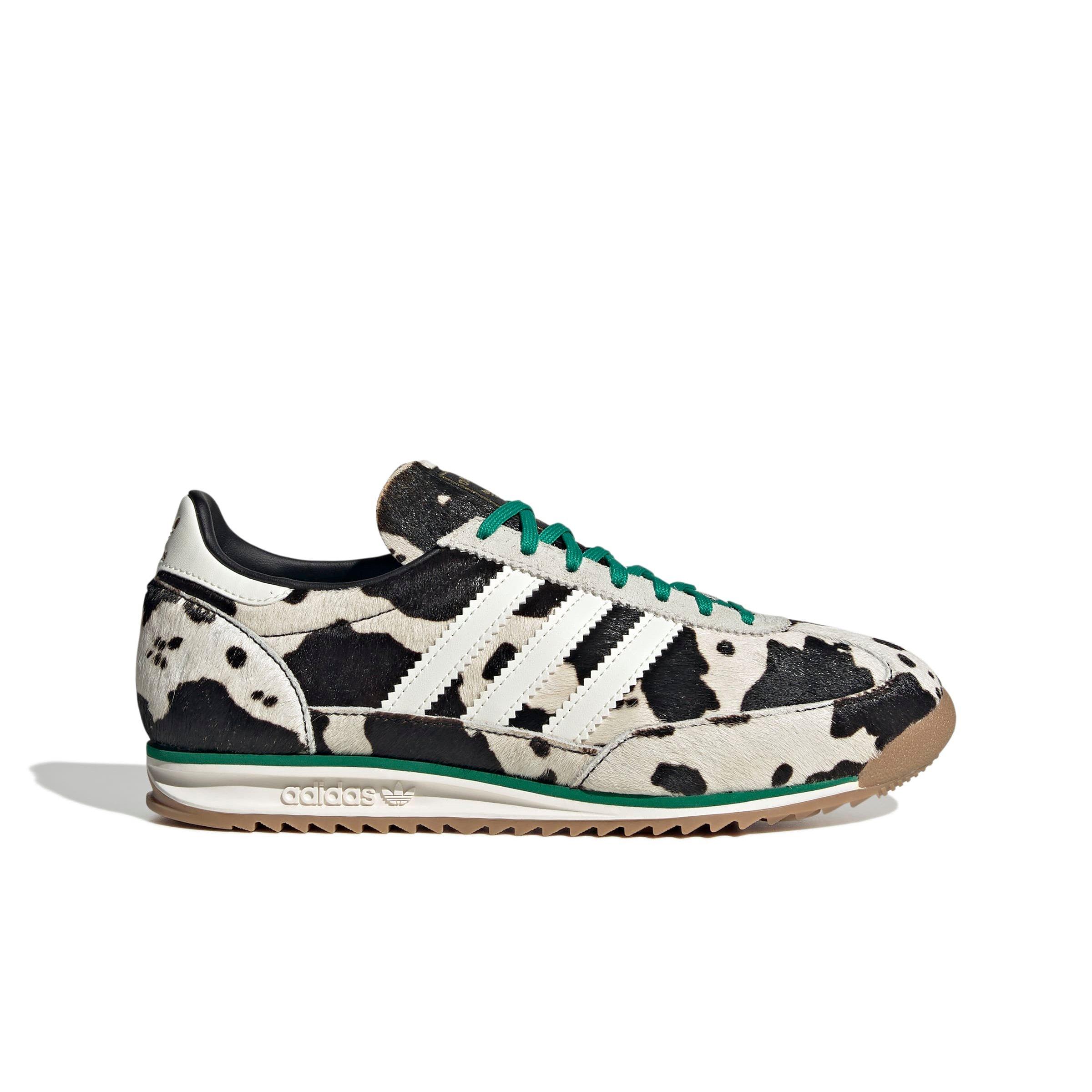 adidas Originals SL 72 OG "Cow Print" Women's Shoe - BLACK/OFF WHITE/GREEN Thumbnail View 1