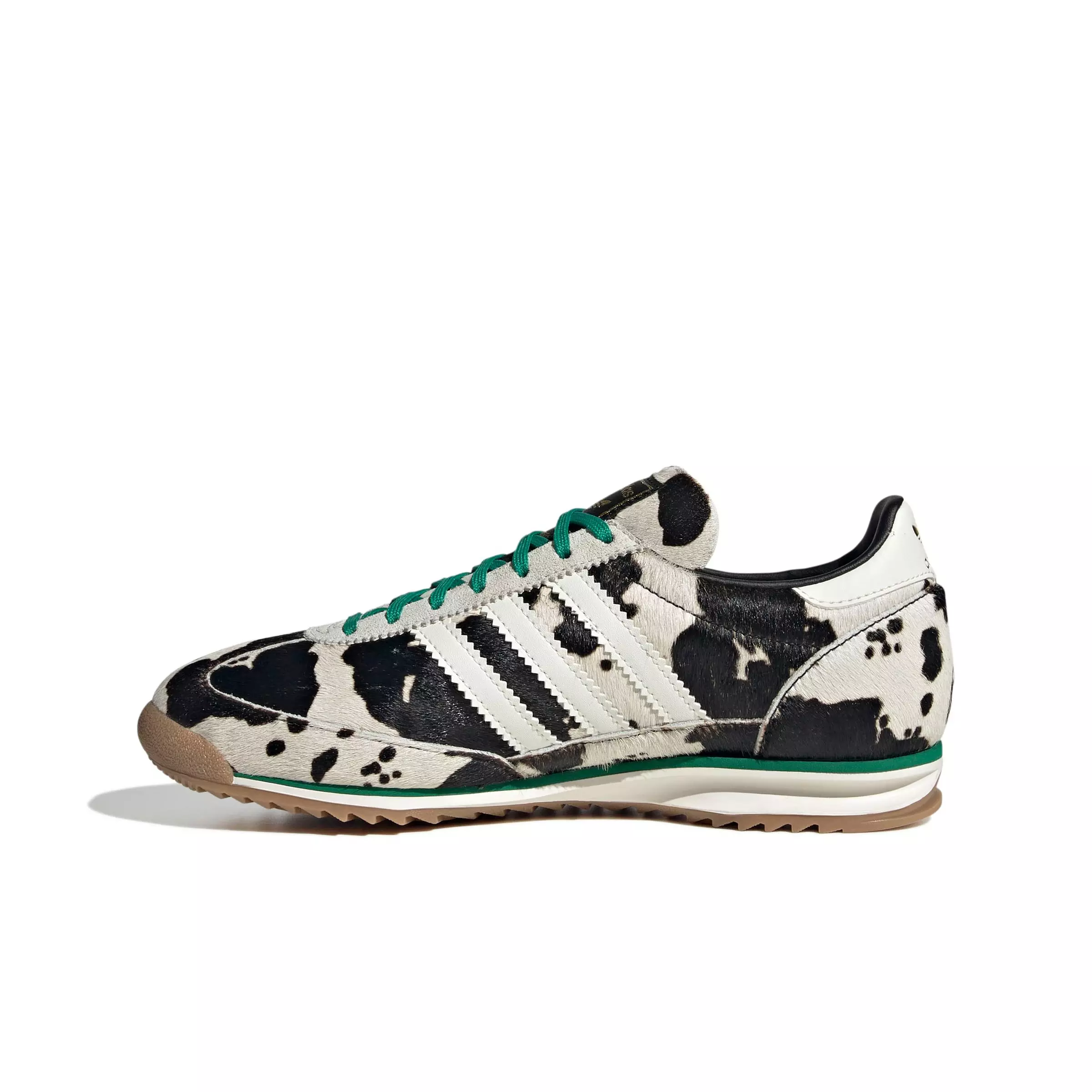 adidas Originals SL 72 OG "Cow Print" Women's Shoe - BLACK/OFF WHITE/GREEN