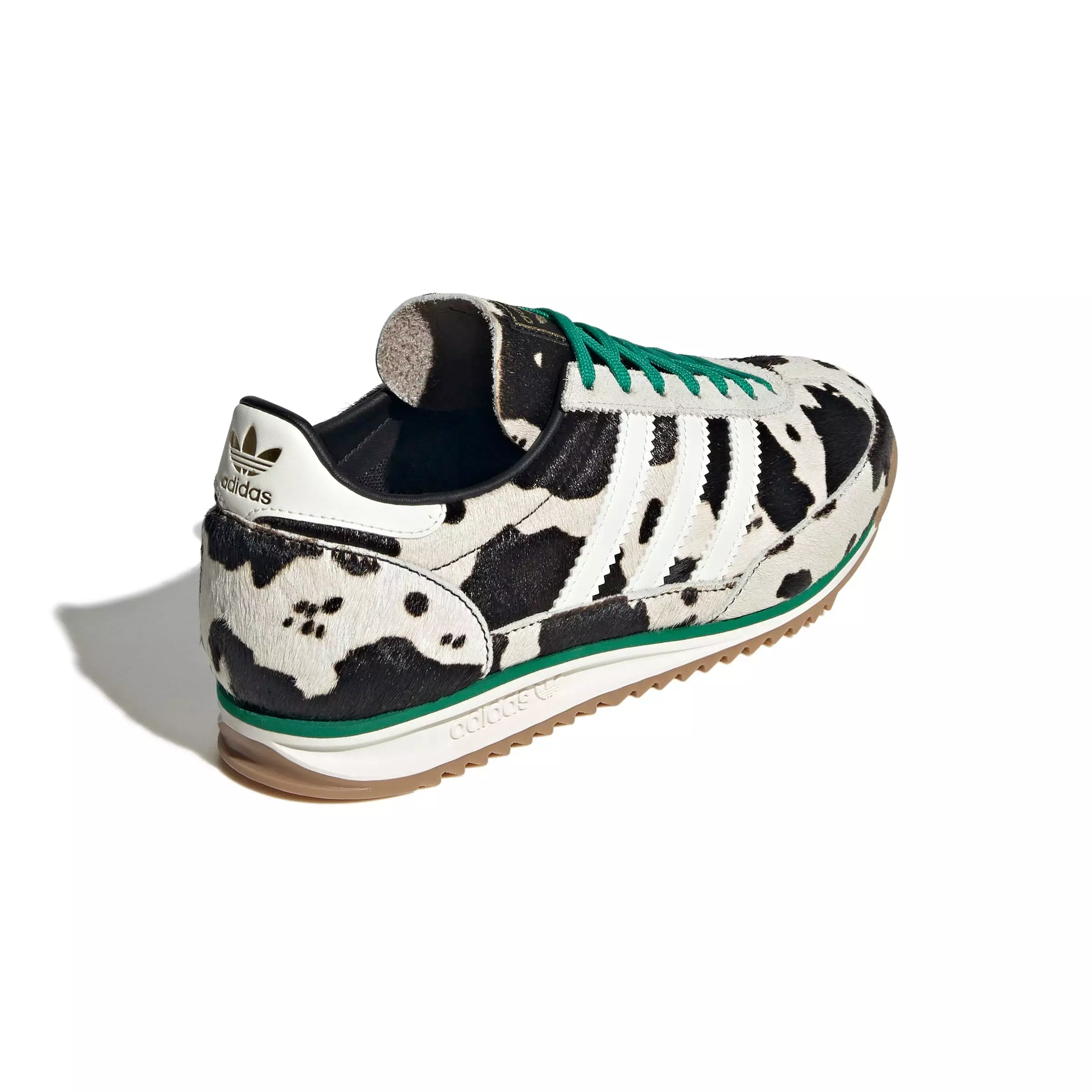 adidas Originals SL 72 OG "Cow Print" Women's Shoe - BLACK/OFF WHITE/GREEN