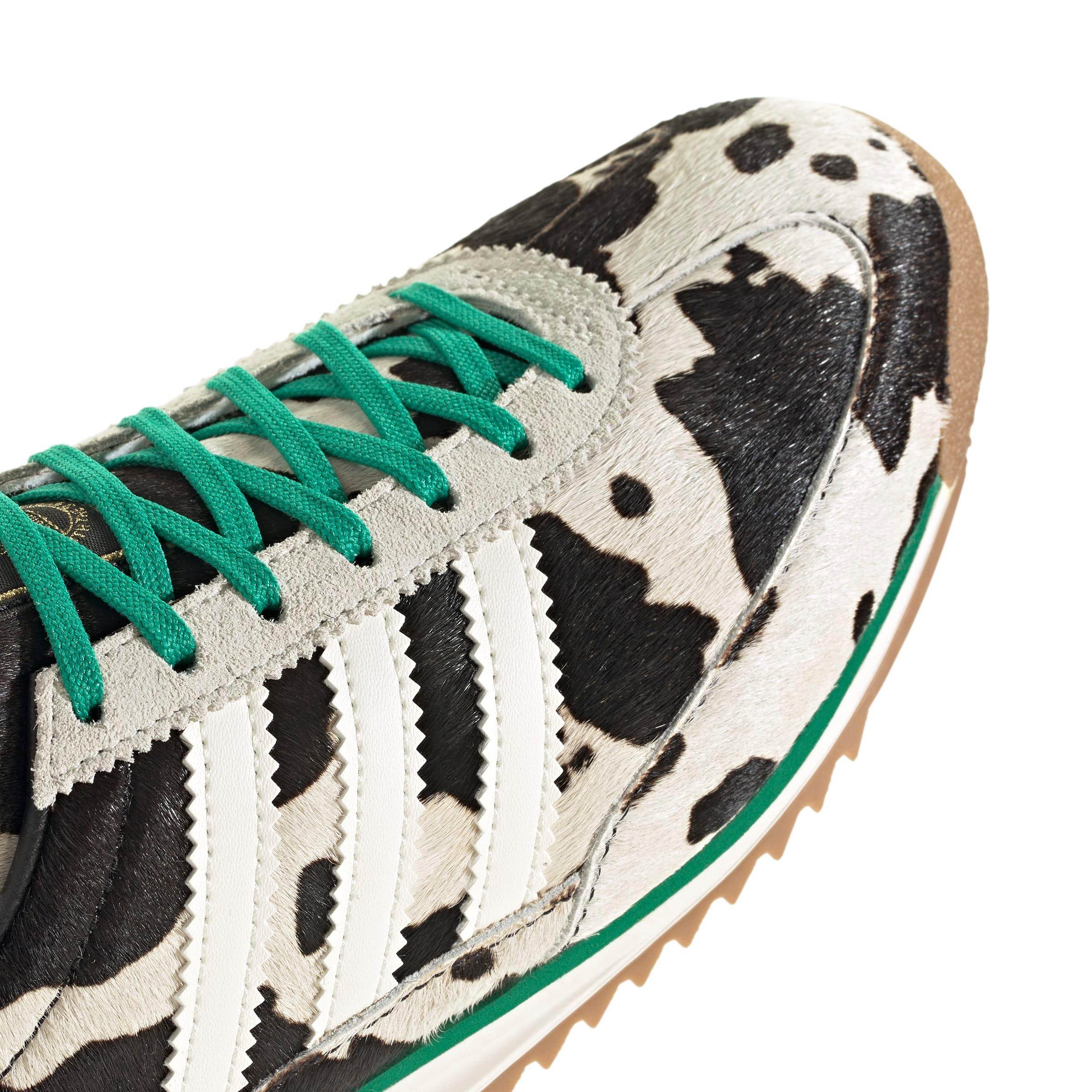 adidas Originals SL 72 OG "Cow Print" Women's Shoe - BLACK/OFF WHITE/GREEN Thumbnail View 5
