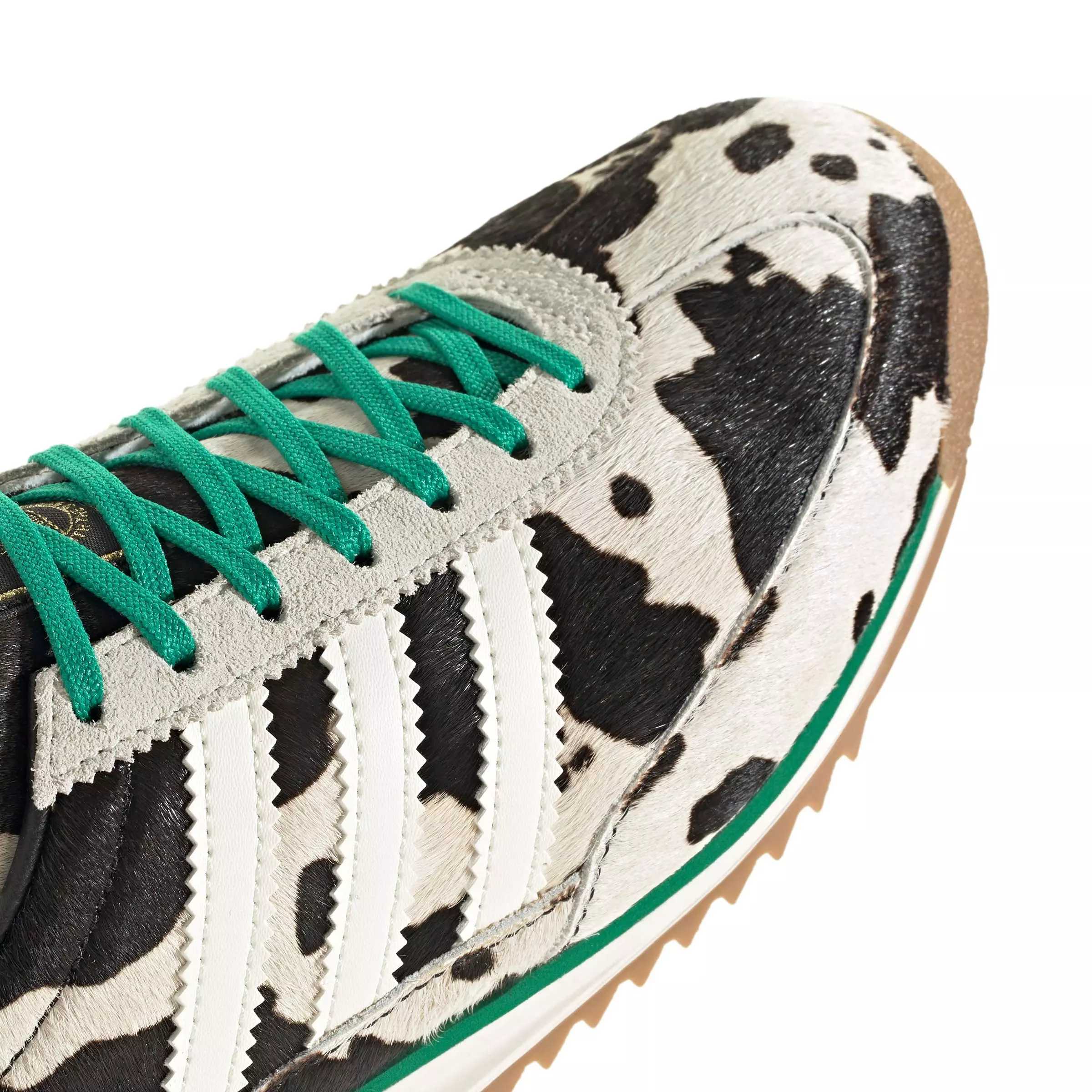adidas Originals SL 72 OG "Cow Print" Women's Shoe - BLACK/OFF WHITE/GREEN